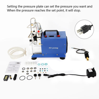 Professionele Elektrische Compressor – Hoge Druk Compressor – Duikflessen Pomp – Industriële Luchtcompressor – 1.8 kW – Automatische Drukinstelling