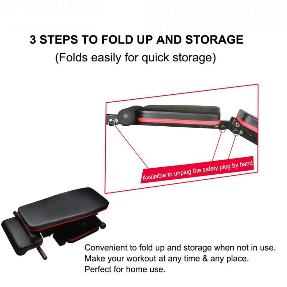 ABDOMINAL bench, adjustable, multifunctional for muscle, home gym, free shipping from Europe - QUORE