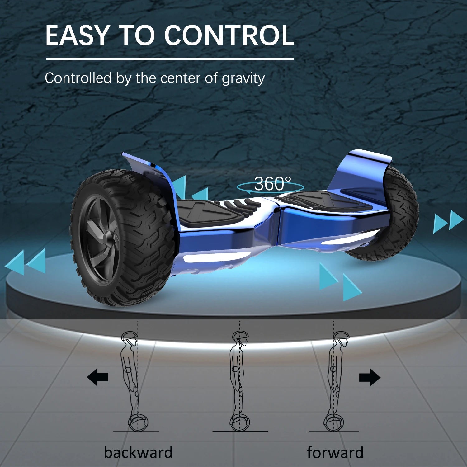 Hoverboard – Offroad Hoverboard – All Terrain Hoverboard – Elektrisch Skateboard – 8.5 Inch Band – Waterbestendig IP54 – Dubbele Motor 15 Km/u - QUORE