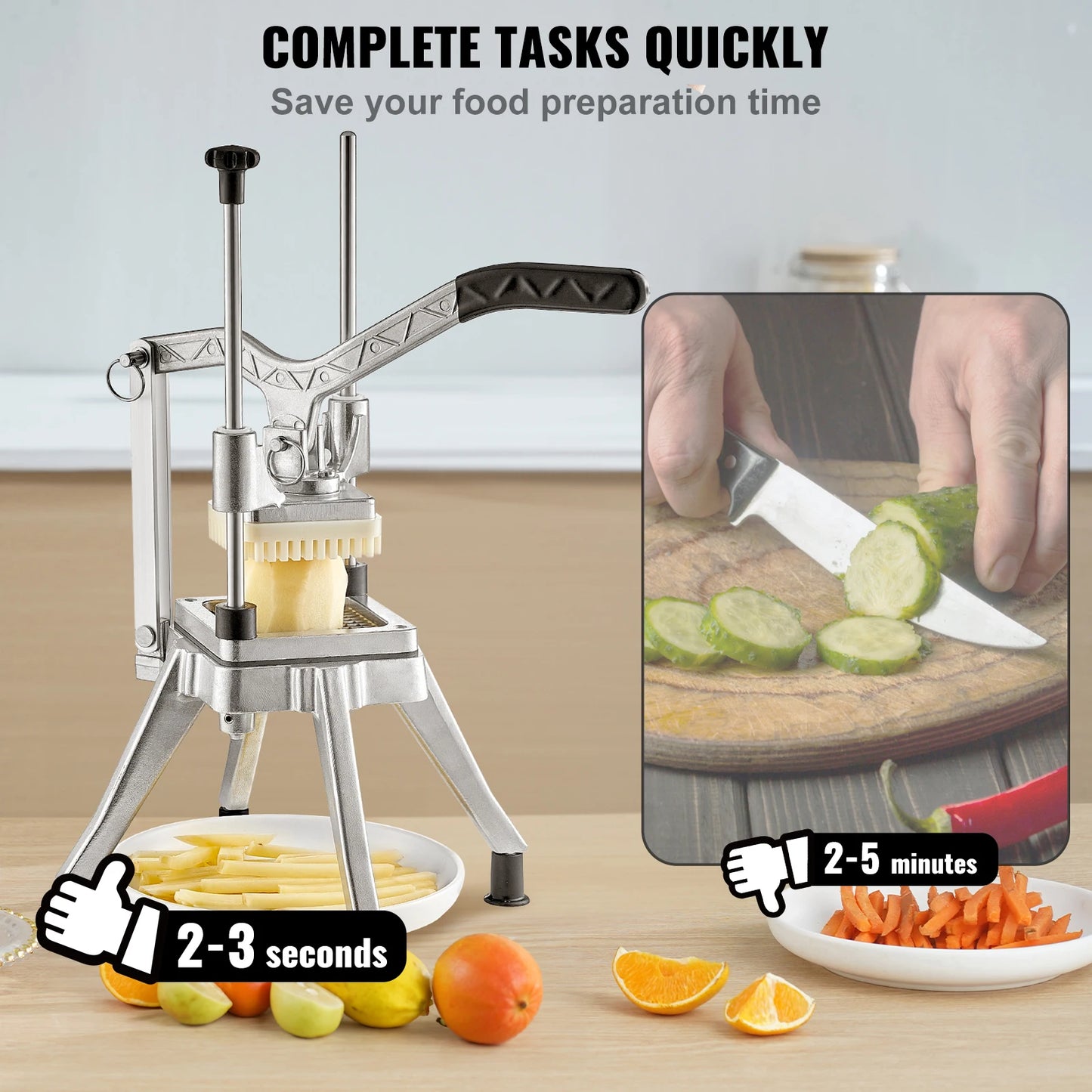 Frietsnijder  - Patatsnijder - Handmatige Frietsnijder - Groentesnijder -  Mandoline - Aardappelsnijder – 14 inch -  Ideaal voor Aardappelen, Uien, Fruit en Meer