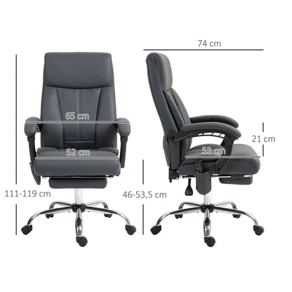 Bureaustoel – Kantoorstoel – Draaistoel – Gamestoel – Office Chair – Massagefunctie Met 6 Punten – Verstelbare Rugleuning Tot 155°