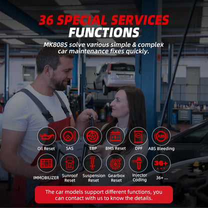 Car Diagnostic Tool Autel MaxiCOM MK808 MK808S OBD2 Scanner Bi-directional Control Diagnosis Automotive Tools TPMS Code Reader - QUORE
