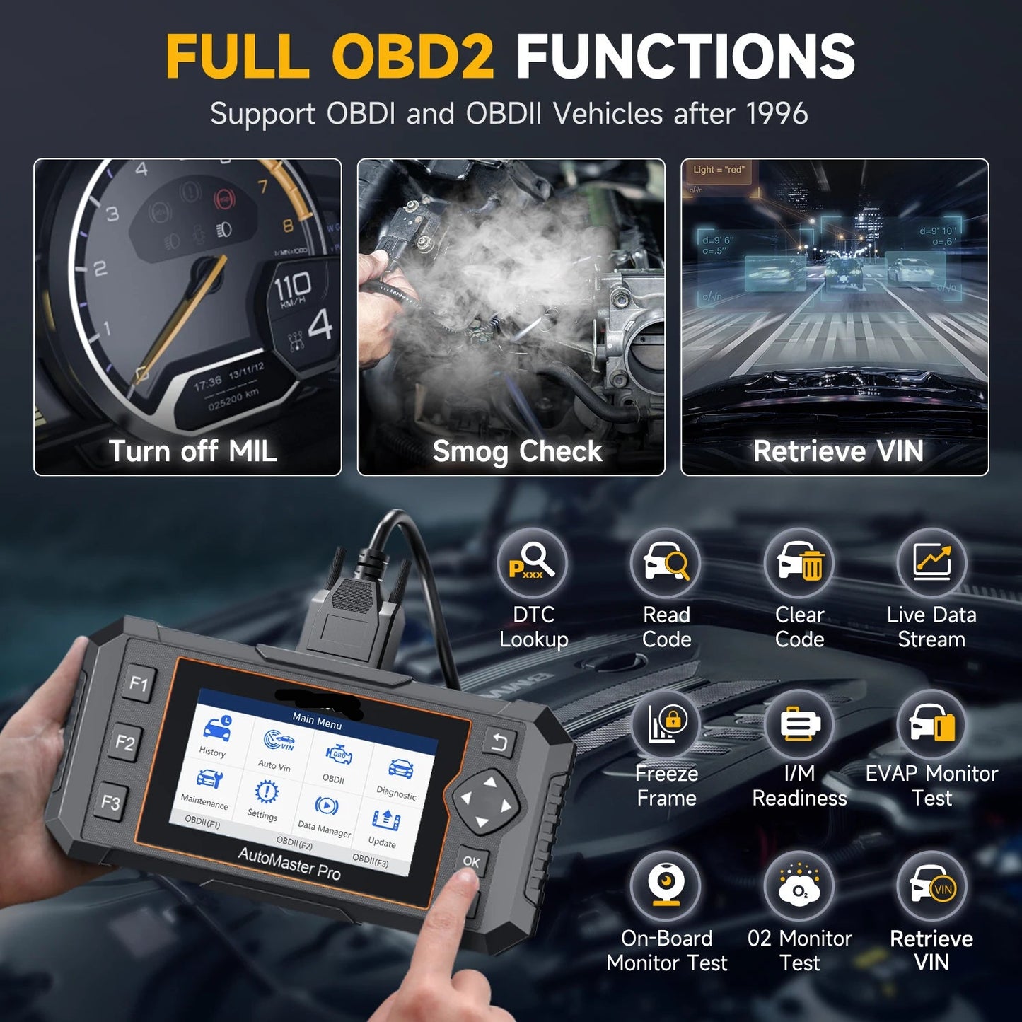 Diagnosescanner – OBD Scanner – Auto Diagnosetool – Voertuigscanner – Foutcode Uitlezer – Live Data Weergave – DPF Regeneratie