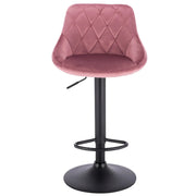 Adjustable Bar Stool - Bar Stool - Bar Stools with Backrest - Footrest - Chrome Steel - Ergonomic Design - Khaki Leather