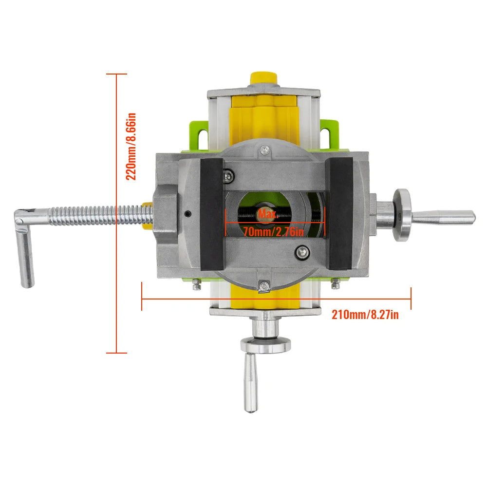 Bankschroef -  Bench Vice - Aluminiumlegering - 360 Graden Roterend - 2 in 1 Precisie Frees-Boorbankschroef - Groente - QUORE