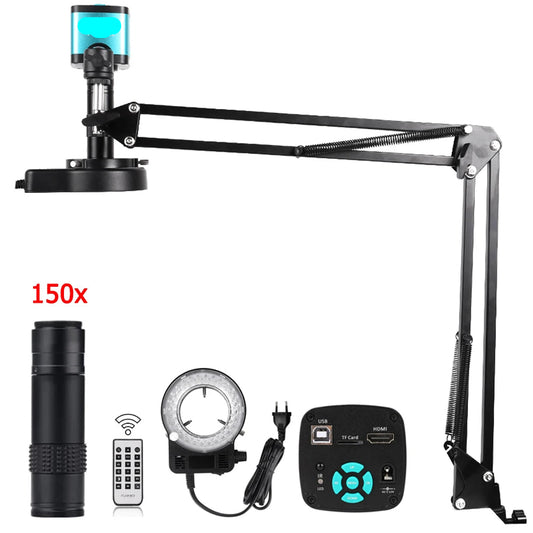 Microscope - Soldeer - Soldeerstation - Industrieel - 4K USB/HDMI - 150x Vergroting - Full HD Microscoop voor PCB Soldeerwerk & Smartphone Reparatie