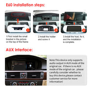 CarPlay - Multimedia Autoradio - Car CarPlay Scherm - Autoradio -2din - Android Autoradio Multimedia Videospeler - voor BMW 5Serie E60 E61 E63 E64 (2005-2008) - GPS - (4G - 32G)CCC