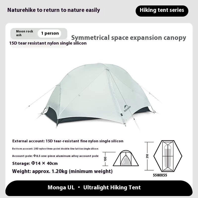Ultralichte Eenpersoons Tent – Trekking Tent – Kampeertent – Outdoor Shelter – Lichtgewicht Slaapplaats – Waterdicht 3000 mm Bodem – Compact & Snelle Opzet