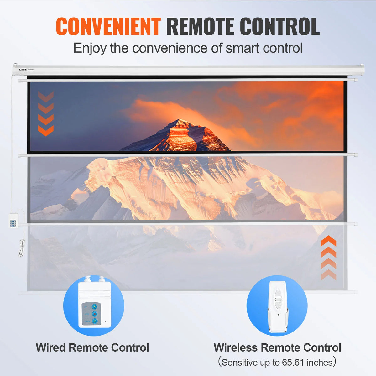 Vevor - Beamer Scherm - Projector Screen -  Projector Scherm - Projector Doek - Projector Scherm voor Beamer - 100in - 16:9 - Home Cinema Thuisbioscoop - Draagbare Beamer - Tripods - QUORE