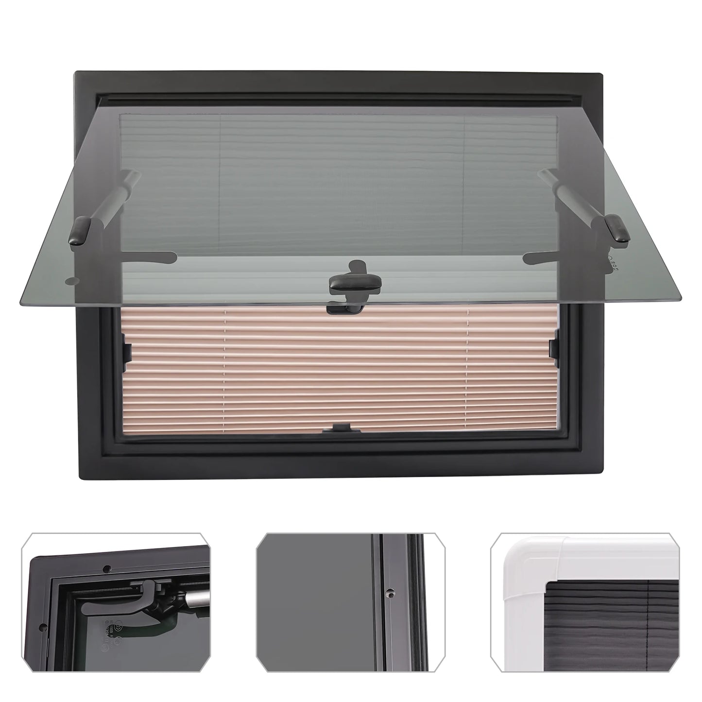 Camperraam – Camper Raam – Caravanraam – Bestelwagenraam – Aluminium Schuifraam – Getemperd Glas – Privacyglas
