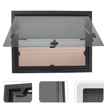 Camperraam – Camper Raam – Caravanraam – Bestelwagenraam – Aluminium Schuifraam – Getemperd Glas – Privacyglas