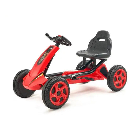 Kinder Go Kart - Skelter - Kart - 4-Wiel Off-Road - Pedal Kart - Verstelbare Zitting - voor Jongens & Meisjes - Voor Buiten - QUORE