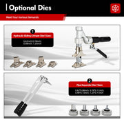 Clamping Tool - Optional Dies - Flexible Handle - High Work Efficiency - Hydraulic Sliding Sleeve Tool - Hand Tool - Suitable for Pipes - Silver/Black