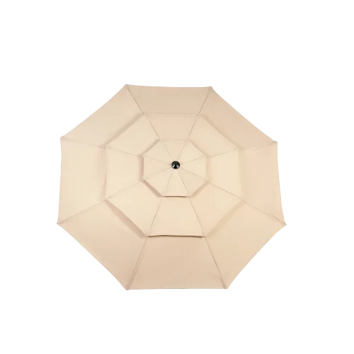 Parasol - Zweefparasol – Zonnescherm – Zonwering – Buitenluifel – Terrasbescherming – Balkon Schaduw – Handmatig Slingermechanisme – Waterbestendig Polyester - Khaki