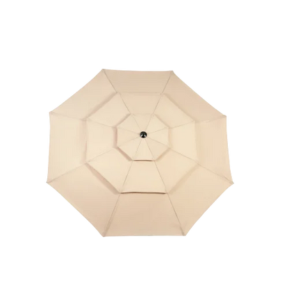 Parasol - Zweefparasol – Zonnescherm – Zonwering – Buitenluifel – Terrasbescherming – Balkon Schaduw – Handmatig Slingermechanisme – Waterbestendig Polyester - Khaki