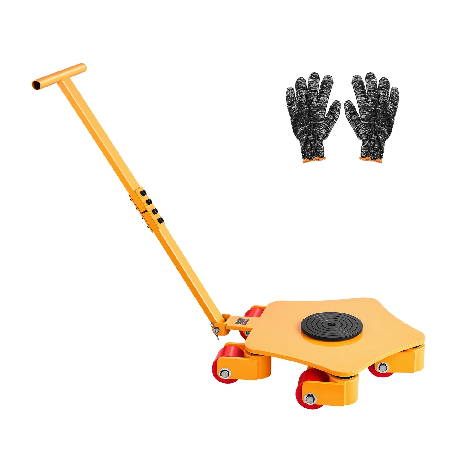 SucceBuy 8800 lbs Machinery Moving Skat Dolly with 360° Cap & PU Swivel Rollers Industrial Machine Mover for Warehouse Workshop