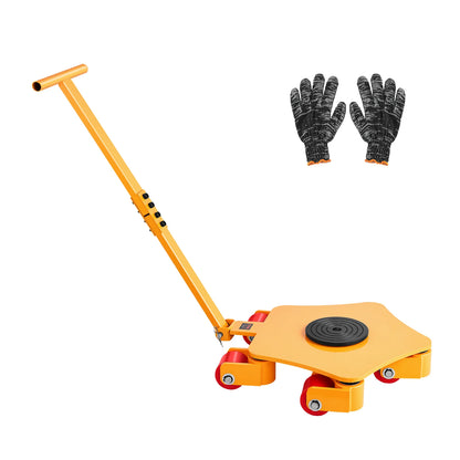 SucceBuy 8800 lbs Machinery Moving Skat Dolly with 360° Cap & PU Swivel Rollers Industrial Machine Mover for Warehouse Workshop