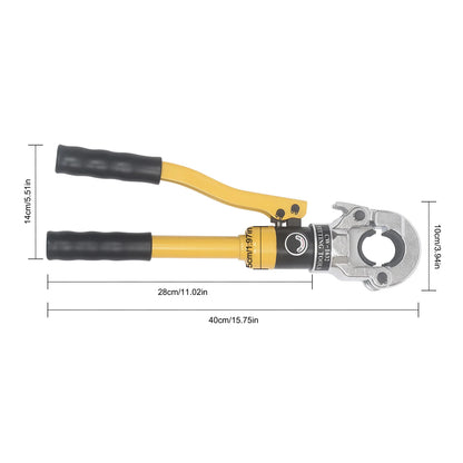 Perstang - Hydraulische Perstang - Krimptang - Persklem - 12 Ton - 360° Draaiend, Voor 16-32mm Leidingen - QUORE