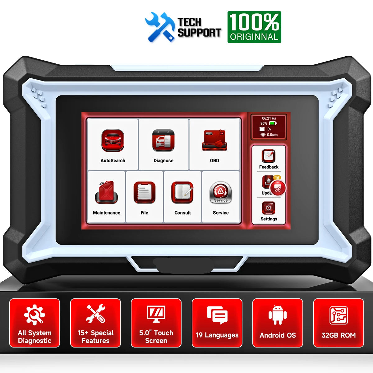 OBD2 Scanner - OBD - Uitleesapparatuur Auto - Diagnosecomputer - Storing Verwijderen - Auto Accessoires - Auto Uitlezen - Systeem Scanner - QUORE