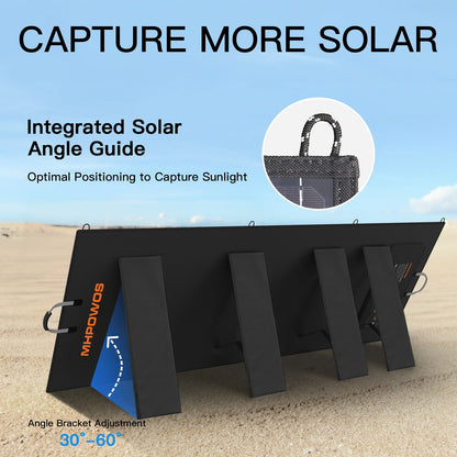 Draagbaar Zonnepaneel – Opvouwbaar Paneel – Zonne-energie – Camping Zonnepaneel – 400W Vermogen – Waterdicht IP67