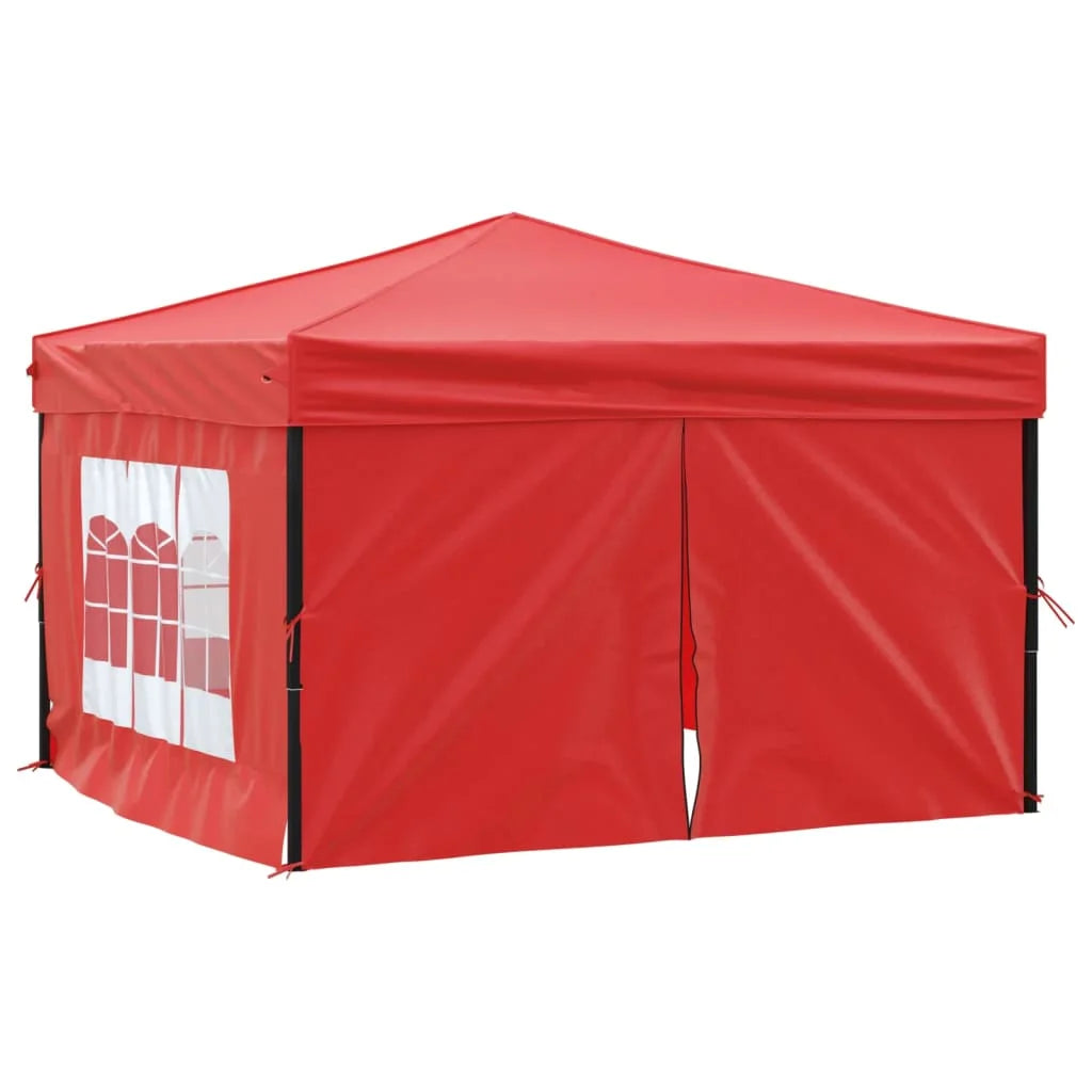 Tuinpaviljoen – Partytent – Tent – Vouwtent – Schaduwdoek – 210D Oxford Waterdicht – Stevig Stalen Frame - 3x3 m -Rood
