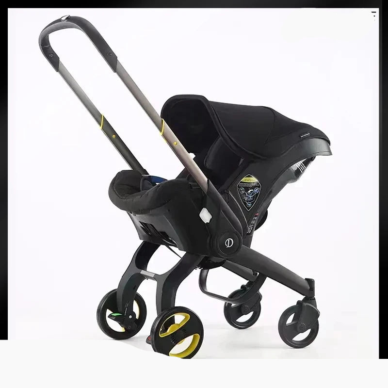 Kinderwagen - Babywagen - Wandelwagen - 4-in-1 - Opvouwbaar - Lichtgewicht Reisbuggy - Verstelbare Zitting - en Zonnescherm - Kinderen tot 20 kg - Roze