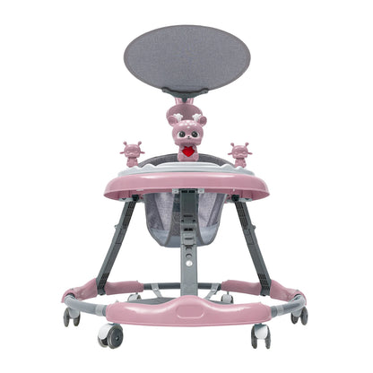 Opvouwbare loopwagen - Baby's - Verstelbaar - Kinderwagen 6-18 maanden - Roze