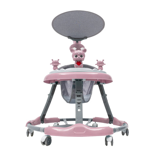 Opvouwbare loopwagen - Baby's - Verstelbaar - Kinderwagen 6-18 maanden - Roze
