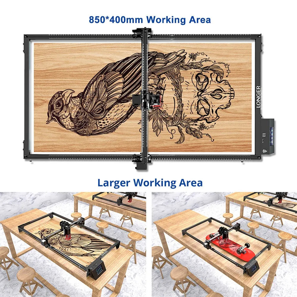 LONGER RAY5 Laser Engraver Y-Axis Extension Kit Extension Kit for Longer RAY5 5W 10W 20W Laser Engraver (Y Axis)