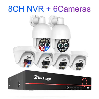 8CH 8MP 4K HD H.265 POE система охранной камеры обнаружения человека наружная внутренняя система видеонаблюдения - QUORE