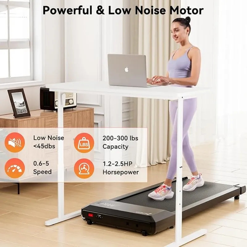 Loopband - Elektrisch - Walkingpad - Band - Joggen - Wandelen - Onder-bureau - Compact Fitnessapparaat - Cardio Training - 15.75 x 35.43 Inch - voor Thuis - Kantoor - Zwart