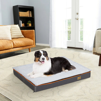 Hondenkussen - Hondenbed Orthopedisch - Gemaakt van Dikke Schuimkussen - Padded Pet Bed - met Wasbare en Waterdichte Hoes - Groot