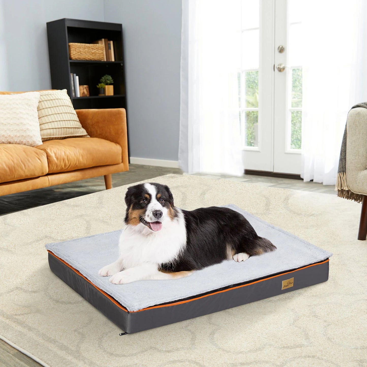 Hondenkussen - Hondenbed Orthopedisch - Gemaakt van Dikke Schuimkussen - Padded Pet Bed - met Wasbare en Waterdichte Hoes - Dubbel Extra Groot