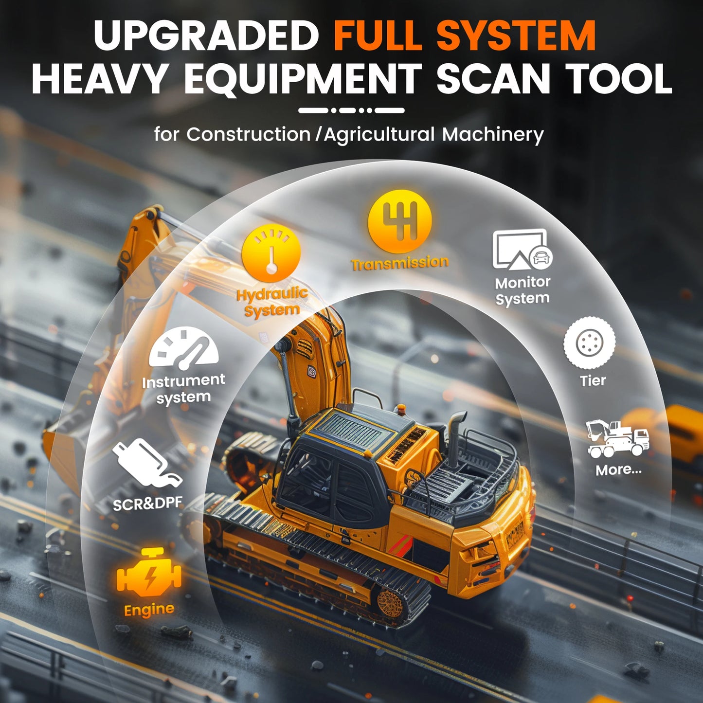 Allround Diagnosetool – Diagnose Scanner – DPF Reinigingsapparaat – Truck Scanner – Machine Scanner – Touchscreen – WiFi Updates