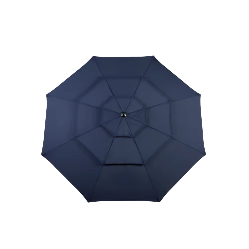 Parasol - Zweefparasol – Zonnescherm – Zonwering – Buitenluifel – Terrasbescherming – Balkon Schaduw – Handmatig Slingermechanisme – Waterbestendig Polyester - Marineblauw