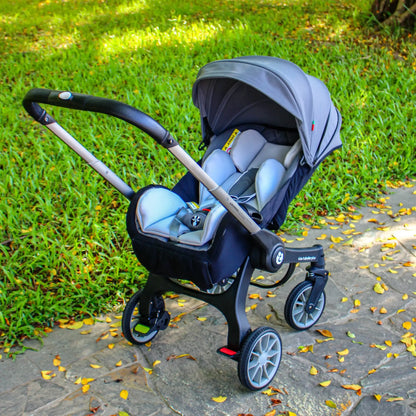 Kinderwagen - Buggy met Autostoel - Wandelwagen - 4-in-1 - Multifunctionele en Opvouwbare Reiswieg voor Pasgeborenen – Lichtgewicht Wandelwagen voor Reizen & Dagelijks Gebruik - Armygroen