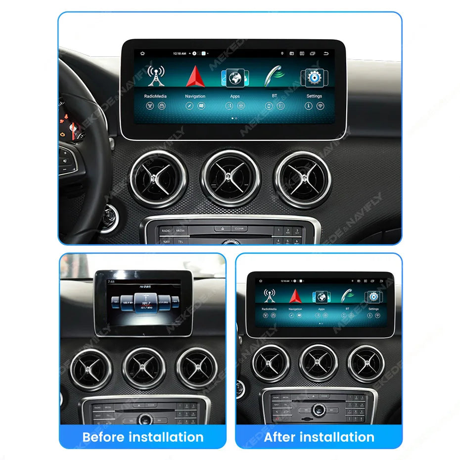 Multimedia Systeem Auto – CarPlay Radio Navigatie – Android 14 Infotainment – 10,25 Inch Touchscreen – 6GB RAM 128GB Opslag