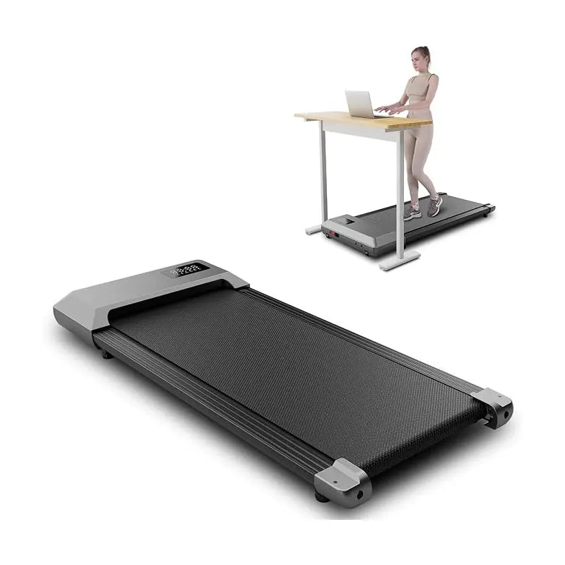 Loopband - Elektrisch - Walkingpad - Band - Joggen - Wandelen - Onder-bureau - Compact Fitnessapparaat - Cardio Training - 15.75 x 35.43 Inch - voor Thuis - Kantoor - Grijs