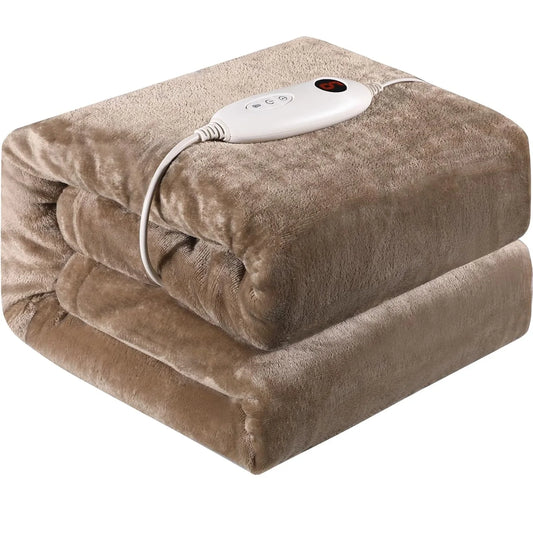 Elektrische Deken – Warmtedeken – Bovendeken – Onderdeken – Infrarood Deken – 130x180 cm – 6 Warmtestanden met Timer