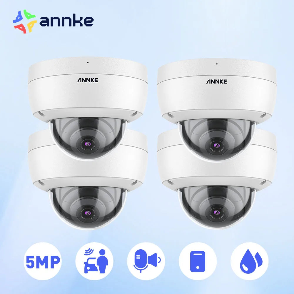 Dome Beveiligingscamera – IP Camera – Vandaalbestendige Camera – Surveillance Camera – PoE Camera – 5MP Resolutie – IK10 Behuizing Met Audio Opname