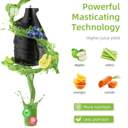 Slowjuicer - Juicer - Juice Maker - Sapcentrifuge - Sapcentrifuges Groenten en Fruit - 200W – 75mm Vulopening – Langzaam Masticerend