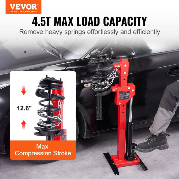 VEVOR strut spring compressor- strut spring compressor- 4.5 ton / 9920 LBS hydraulic jack 1 ton rated compression force- Auto strut spring compressor