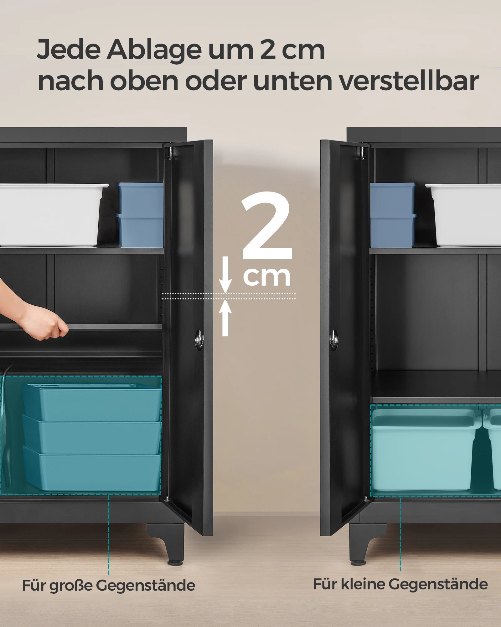 SONGMICS files wardrobe file wardrobe, multi-purpose wardrobe, office wardrobe with 2 doors - QUORE