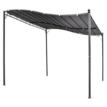 Tuin Pergola 3x3m - Waterdicht Zonnescherm - Met 16 Afwateringsgaten - UV Beschermend Dak - Stalen Frame - Grijze Partytent - QUORE