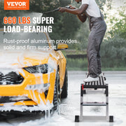 Vevor - Work Platform - Adjustable Work Platform - Folding Step - Load Capacity 660 lbs - Aluminum - for Vehicle Washing