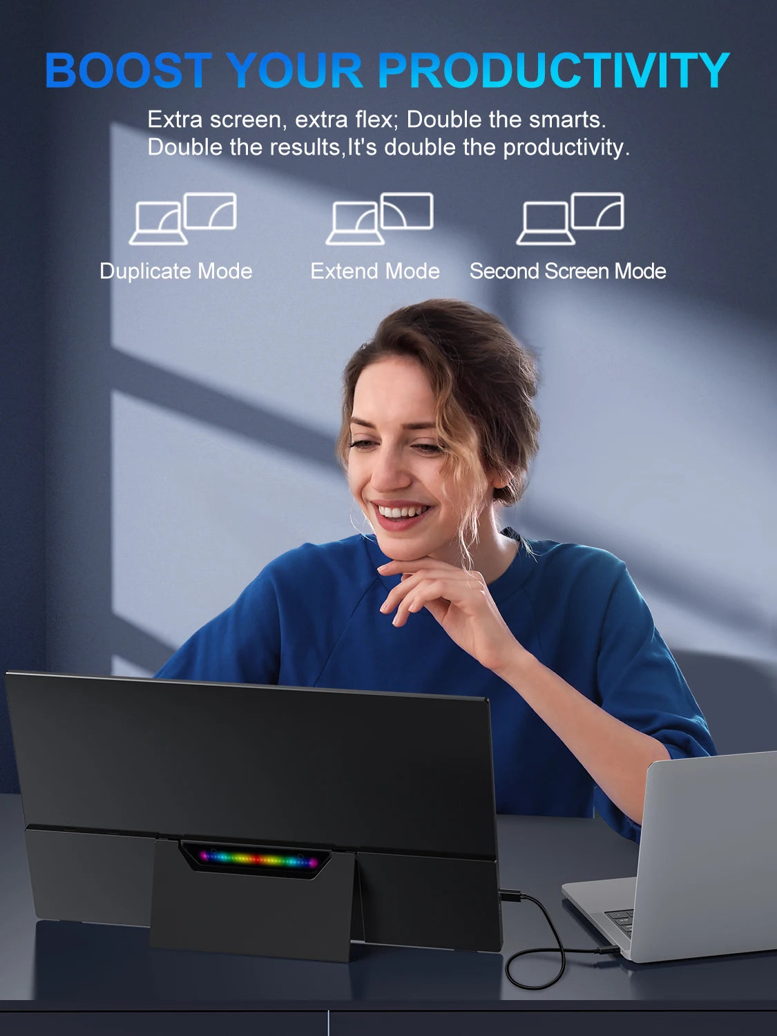 Gamingmonitor – gaming scherm – portable monitor – usb-c monitor – hdmi monitor – 18,5 Inch IPS Display – 120Hz Verversingssnelheid