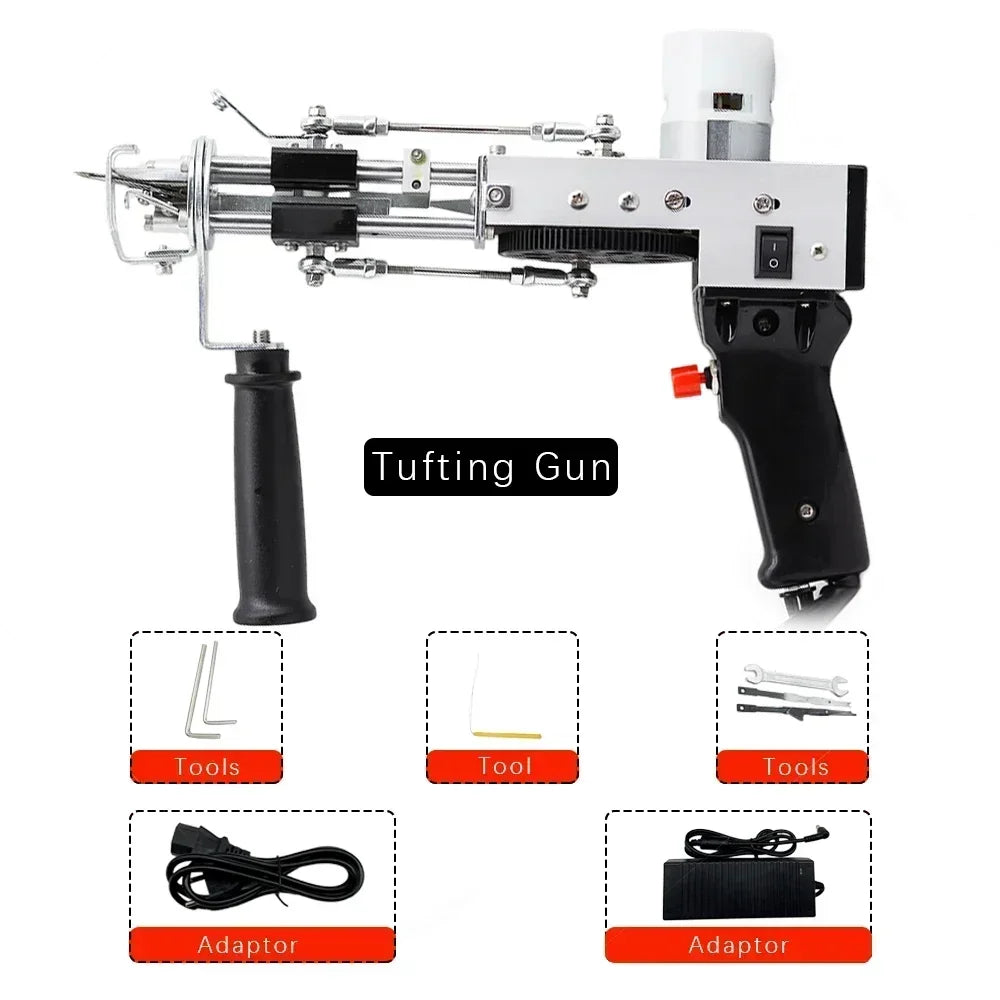 Elektrische Tufting Gun – Handtuftmachine – Tapijt Maker – Textiel Machine – Vloerkleed Gereedschap – Instelbare Snelheid 5-40 Steken – Duurzame Metalen Constructie