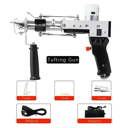 Elektrische Tufting Gun – Handtuftmachine – Tapijt Maker – Textiel Machine – Vloerkleed Gereedschap – Instelbare Snelheid 5-40 Steken – Duurzame Metalen Constructie