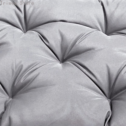 Bankkussen - Zitkussen - met Rugdeel - Ergonomisch - Zacht - voor Schommelbank - Meubels - Tuinbank - Eetbank - Verwijderbaar - Wasbaar - Waterdicht - Polyester - 120 x 100 cm - Lichtgrijs