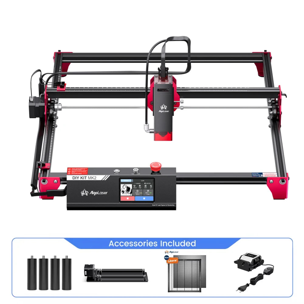 AlgoLaser 10W Laser Engraver with Rotary Roller Riasers Desktop Laser Engraving Machine for Beginners Metal Tumblers Logo Gift - QUORE
